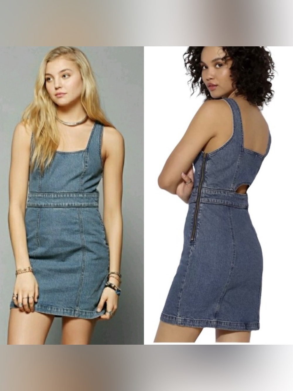 Silence + Noise Denim Mini Dress